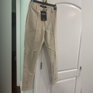 ICON Amsterdam Men's Khaki Chinos black cream and brown